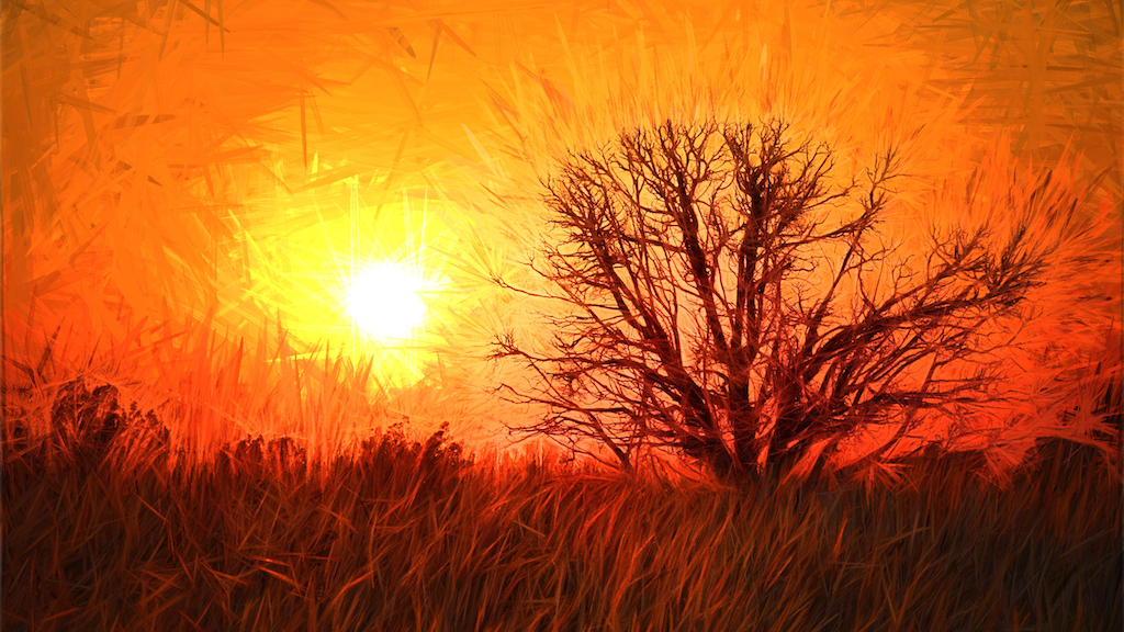 Soloppgang midt på himmelen?